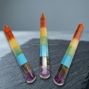 Baguettes de massage en quartz naturel et améthyste, baguettes de chakra en pierres précieuses, minéraux de Reiki, baguettes de jade Feng Shui en gros - Product Image 2