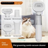 Sèche-cheveux sans fil pour animaux de compagnie, brosse de toilettage extensible, aspirateur électrique, outil de toilettage pour chat et chien, pas de bain nécessaire
