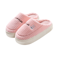 Nouveauté Pantoufles en coton douillettes pour femmes Antidérapantes Chaudes en peluche Pantoufles d'hiver pour la maison Pantoufles en coton de dessin animé pour hommes Intérieur