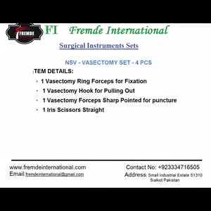 NSV - JUEGO DE INSTRUMENTOS PARA VASECTOMÍA de 4 PIEZAS - Product Image 1