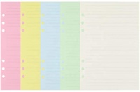 Pack de papiers de recharge A5, recharges de papiers perforés, 6 trous, pour organiser les feuilles