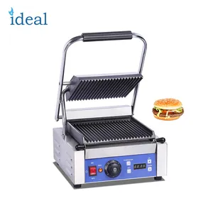 Professional Beef Burger contato elétrico grill uso comercial Pequeno elétrico churrasco contato Grill