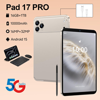 Tablet Educativa al por Mayor de 10 Pulgadas con Teclado, Android 15, Doble SIM, Llamadas, 16+1TB, WIFI, 5G, para Oficina y Gobierno