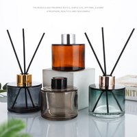 Bouteille en verre de parfum vide sans feu diffuseur de parfum ensemble de bouteilles d'eau 50ml 100ml 150ml 200ml bouteilles de diffuseur avec bouchons