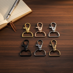 Alliage de zinc chien boucle métal porte-clés accessoires bricolage matériel bijoux articles en cuir bagages pivotant crochet boucle poisson rouge bouche - Product Image 1