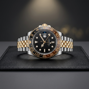 Reloj Deportivo de Buceo GMT Hercules con Logotipo Personalizado, Movimiento Seiko NH35, Correa de Cuero, Caja de Acero Inoxidable y Esfera Analógica - Product Image 3