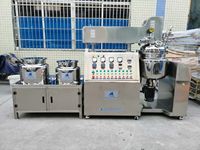 Pompe homogénéisatrice mélangeuse sous vide à levage hydraulique 50L, en acier inoxydable SS316/304, avec capacité de chauffage, pour cosmétiques, aliments et produits chimiques, avec moteur