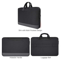 Mince personnalisé étanche pochette pour ordinateur portable organisateur porte-documents pour hommes femmes Durable Polyester élégant fronde pour voyage d'affaires
