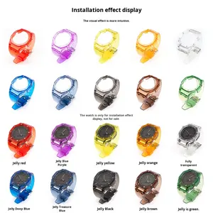 สายนาฬิกา TPU แบบสองในหนึ่งเดียวสำหรับคาสิโอ GA2100/2110 ชุดอุปกรณ์ออกแบบโปร่งใสพร้อมสายนาฬิกาหลากสี - Product Image 3