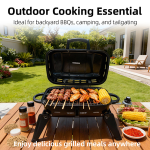 Modern Portable <strong>Small</strong> Camping <strong>Gas</strong> Stoves Barbecue Grill Outdoor Propane <strong>BBQ</strong> with Powder Coated Steel Frame - Product Image 2