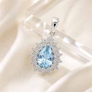 Joyería UM, Plata 925, Chapado en Oro de 18K, Zirconia Cultivada, Colgante de Compromiso para Uso Diario, Fiestas, Bodas, Aniversarios - Product Image 4