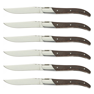 <span class=keywords><strong>Fabricant</strong></span> chinois Lagerol Style, <span class=keywords><strong>couteau</strong></span> à steak 6 pièces avec manche en bois - Product Image 2