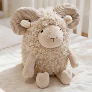 Nouveauté : Peluche Mouton <span class=keywords><strong>à</strong></span> grandes cornes, tissu super doux, rembourrage en coton PP, tailles 15-30 cm, adorable <span class=keywords><strong>animal</strong></span> de dessin animé - Product Image 5