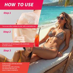 Browning longue durée foncé pastèque Intensive autobronzant Lotion/Gel Auto-Sun <span class=keywords><strong>Tan</strong></span> Accélérateur Crème Corps Rapide Deep Bronzer - Product Image 5