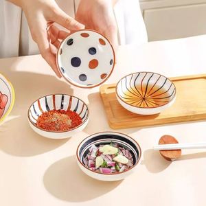 <b>Ceramic</b> Tableware Under Glaze Color Round Sauce Seasoning Dish Creative Porcelain Condiment Dish Dessert Fruit Dish - Product Image 2