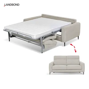 كنبة سرير حديثة من القماش لغرفة المعيشة مع مرتبة قابلة للطي مكونة من 3 مقاعد يمكن استخدامها في الشقق والفنادق