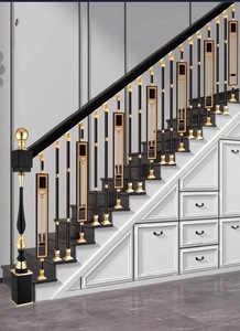 Barandillas de Aluminio Fundido Dorado de Estilo Europeo Heredado de Homedeco para Escaleras de Villas y Balcones, Fáciles de Instalar - Product Image 3