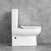 En gros, WC en céramique allongé à chasse directe, à double cuvette, avec siphon en P, pour salles de bain, hôtels, appartements et projets