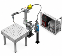 Table de soudage flexible, poste de travail robotisé pour la soudure automatique de plaques échangeuses de chaleur tube-à-tube