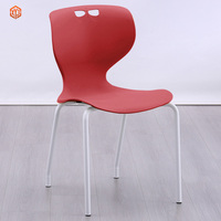Chaise de formation moderne en plastique avec pieds en métal, fabriquée par l'usine XJY de Foshan