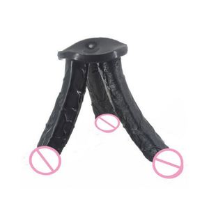 FAAK Triple Sided Anal Toys Triple Ended Sex Toys 3 Heads Triple Penetration Penis extreme Sex Tools Plastic Penis Alat Sex - Product Image 3