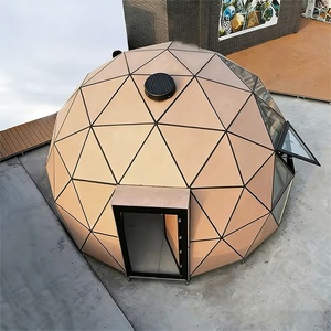 Tenda a Cupola Geodetica in Legno e Vetro da 6M <span class=keywords><strong>per</strong></span> <span class=keywords><strong>Glamping</strong></span>, Casa Cabina <span class=keywords><strong>per</strong></span> Resort con Struttura in Lega di Alluminio Resistente - Product Image 4