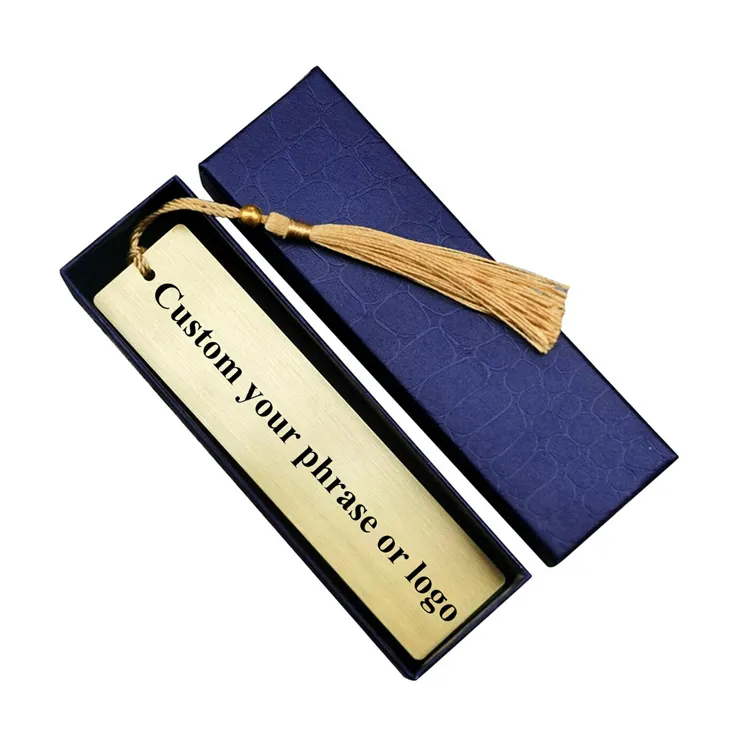 Individuelle Souvenir-Geschenke Zinklegierung Metall Buchmarkierung Clip Goldfarbe Aufsatzzeichen