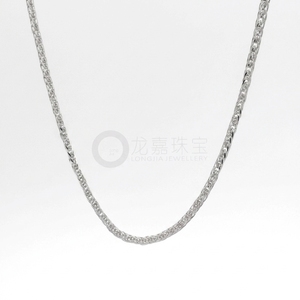 Collier de luxe élégant et poli en platine blanche Pt950, chaîne Chopin fine et lisse, unisexe, bijoux en platine de qualité supérieure, longue durée de vie - Product Image 2