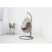 Style moderne relaxant jardin patio balcon porche rotin suspendu panier oeuf en aluminium hamac extérieur balançoire chaise