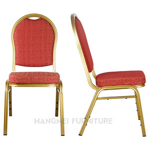 تأجير كرسي الزفاف الذهبي الألومنيوم الرائع للمطعم والولائم مع ظهر مستدير - Product Image 6