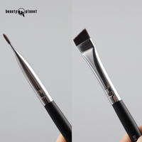 Beauty Planet Pinceau à sourcils à angle unique Logo personnalisé Pinceau à sourcils pour eyeliner séparateur de cils plats ultra-minces à double extrémité