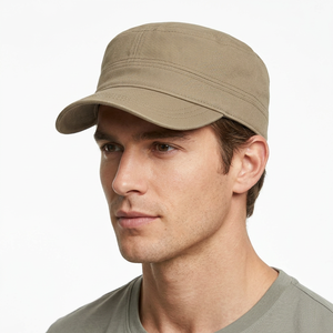 Casquette de baseball vintage RIFAT SPORTS WEAR pour homme, kaki, 7 panneaux, décontractée, en nylon sergé uni, ajustée, toutes saisons - Product Image 1