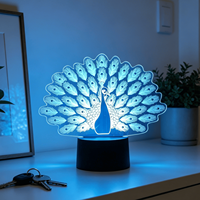 Lampe 3D en acrylique lumineuse, base ABS changeante de couleur, lampe d'anime, base LED, cadeau pour enfants, dessin animé