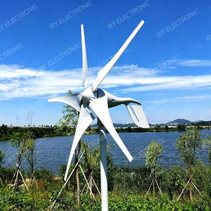 Petit générateur éolien domestique à 3 pales, 1 kW, 800 W, 12 V, 24 V, système éolien à axe horizontal pour utilisation résidentielle sur toiture - Product Image 2