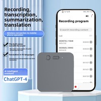 Grabadora de Voz Magnética con IA para Oficina, Reuniones y Negocios, Grabación en Tiempo Real en Varios Idiomas