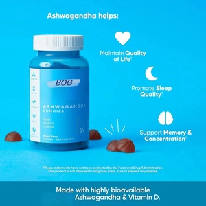 Gummies bio KSM-66 Ashwagandha avec vitamine D pour le soulagement du stress et la relaxation, complément alimentaire naturel (OEM/ODM) - Product Image 3