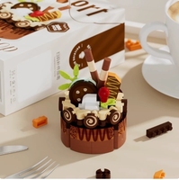 Kue balok susun, cokelat balok susun, mainan puzzle edukatif, seri anak perempuan, grosir