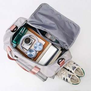 Sac de voyage pliable grande capacité, sac de sport personnalisé avec logo, sac de week-end avec compartiment à chaussures - Product Image 5