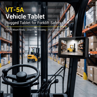 Tableta Android Robusta de 5 Pulgadas, Terminal para Montacargas VT-5A, Seguridad en Almacenes, GPS, 4G LTE, CAN Bus, RJ45, RS485, Supercondensador
