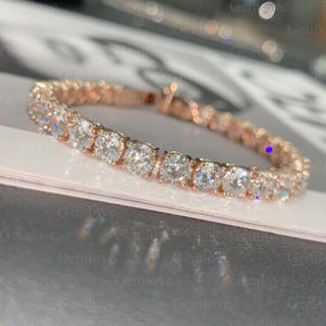 9-18K Gold Elegant Women's Diamond Tennis <b>Bracelet</b>, IGI Lab-Created 15.310ct Round Diamonds, Special Occasions - Product Image 2