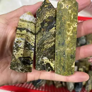 Crystal Tower Crystals Healing Stone Natural Stone Ocean Jasper Tower Point For Decoration