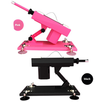 Machine sexuelle télescopique entièrement automatique à vitesse réglable multi-angles avec godemiché push-pull, équipement de bondage sexuel pour adultes