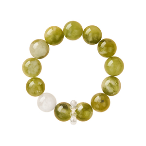 Bracelet unisexe tendance en œil de tigre et perles de cristal blanc, excellent cadeau pour les bouddhistes, pierre naturelle de forme géométrique - Product Image 6