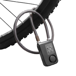 Candado de <span class=keywords><strong>Cable</strong></span> con Alarma Combinada para Exteriores, 80 cm, IP44, Impermeable, Negro/Azul, Sirena Antirrobo para Bicicletas/Motocicletas - Product Image 1