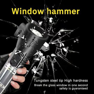 Multifunctional Car <b>Safety</b> Hammer Flashlight <b>Window</b> Breaker LED Emergency Tool With Compass - Product Image 3