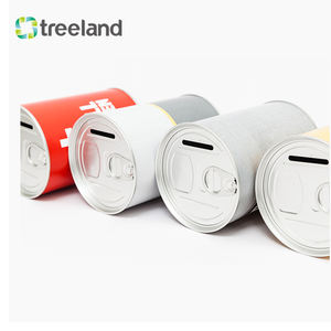 맞춤형 재활용 종이 돼지 저금통 개인화 된 실린더 독특한 디자인의 라벨 표면 처리 동전 은행과 냄비 절약 - Product Image 2