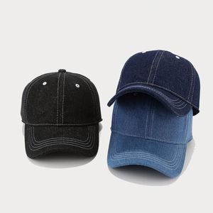 Literary Retro Solid Color Denim Soft Top Baseball Cap Women's Simple Casual Outdoor <b>Sunscreen</b> Sunshade Jean Sports Cap - Product Image 6