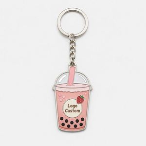 Porte-clés Boba personnalisés en gros, design de logo pour boutique de desserts, cadeaux promotionnels, porte-clés thé aux perles - Product Image 2