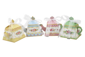 Spring Mini Flower Tea Party Favor Cajas de regalo Tetera Candy Treat Box Decoraciones temáticas para boda Cumpleaños Baby Shower - Product Image 4