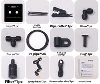 Sistema de Riego Inteligente con Control Remoto WiFi, Kit de Riego por Aspersión, Cabezal de Aspersión Universal Tipo Lluvia para Tanques de Jardín